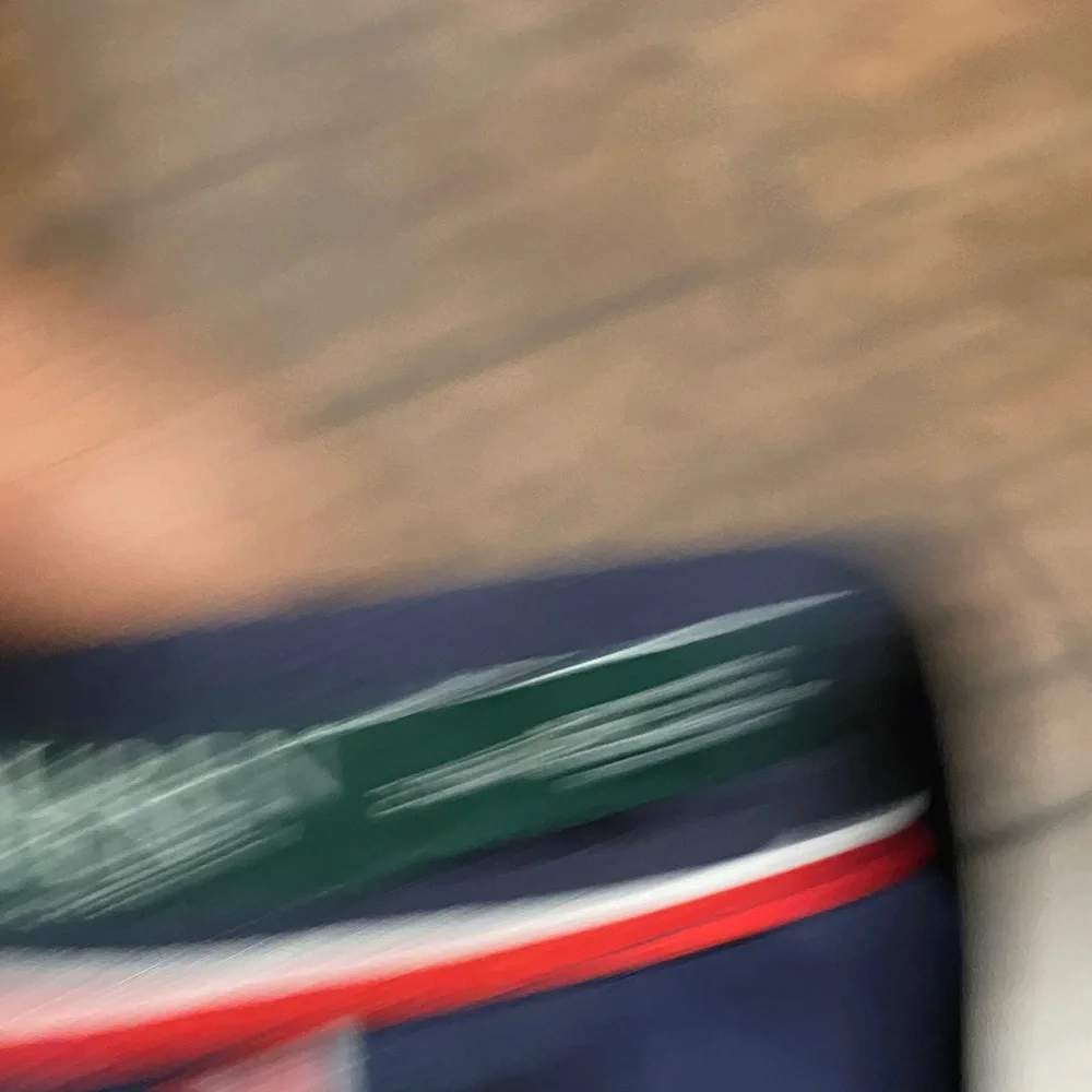 Lauren Ralph Lauren Navy and Red Striped Cropped Pants - Picture 2 of 4